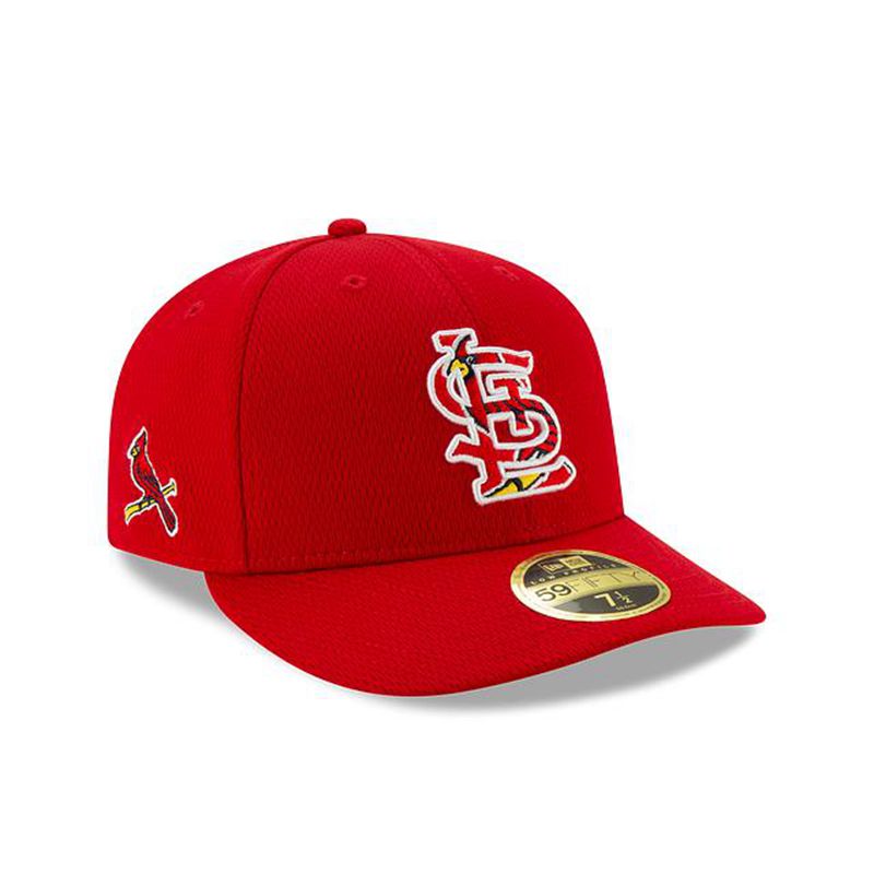 MLB St. Louis Cardinals Batting Practice Low Profile 59Fifty Fitted (ZFW7580) - Red New Era Caps